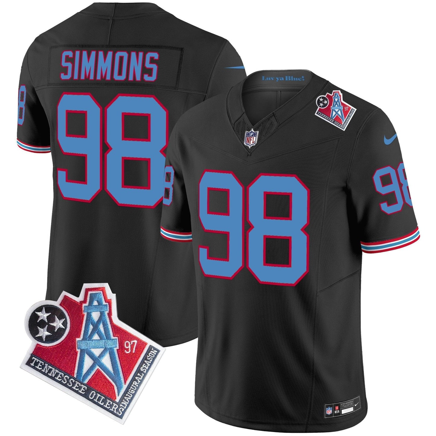 Titans 1997 Throwback Vapor Limited Jersey - All Stitched