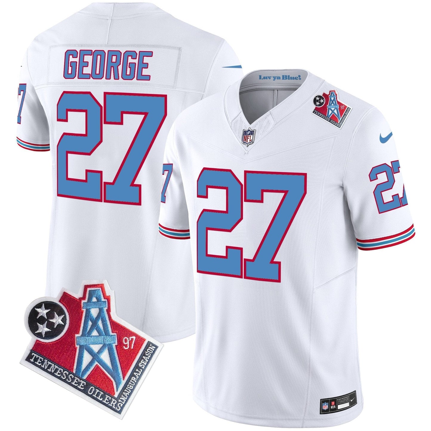 Titans 1997 Throwback Vapor Limited Jersey - All Stitched
