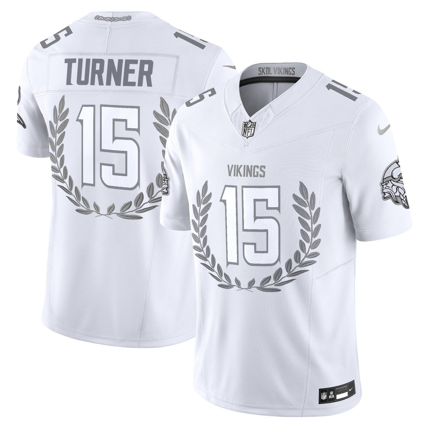 Minnesota Vikings Platinum MVP Vapor Limited Jersey - All Stitched