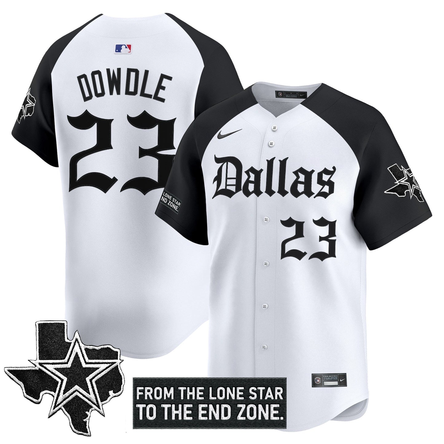 Dallas Cowboys 'Gothic Lone Star Edition' Vapor Baseball Jersey - All Stitched