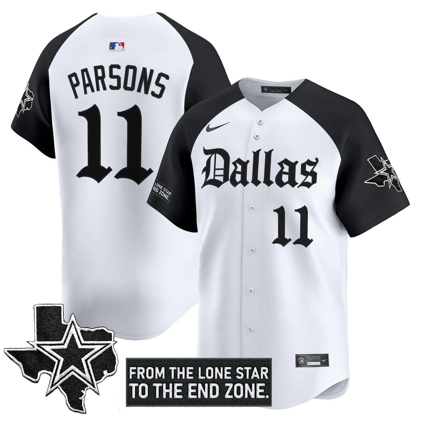Dallas Cowboys 'Gothic Lone Star Edition' Vapor Baseball Jersey - All Stitched
