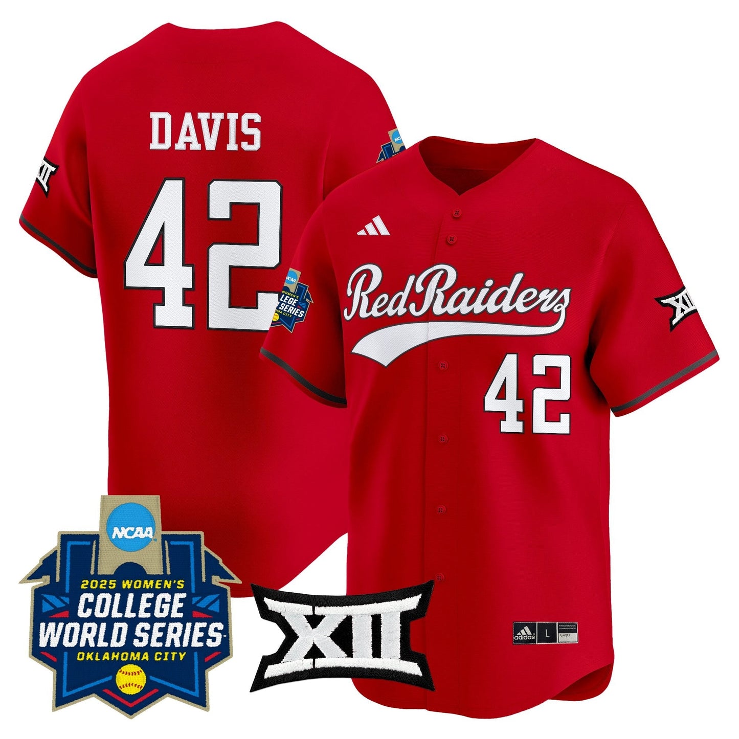 Texas Tech Red Raiders Softball 2025 World Series (WCWS) Vapor Premier Limited Jersey - All Stitched