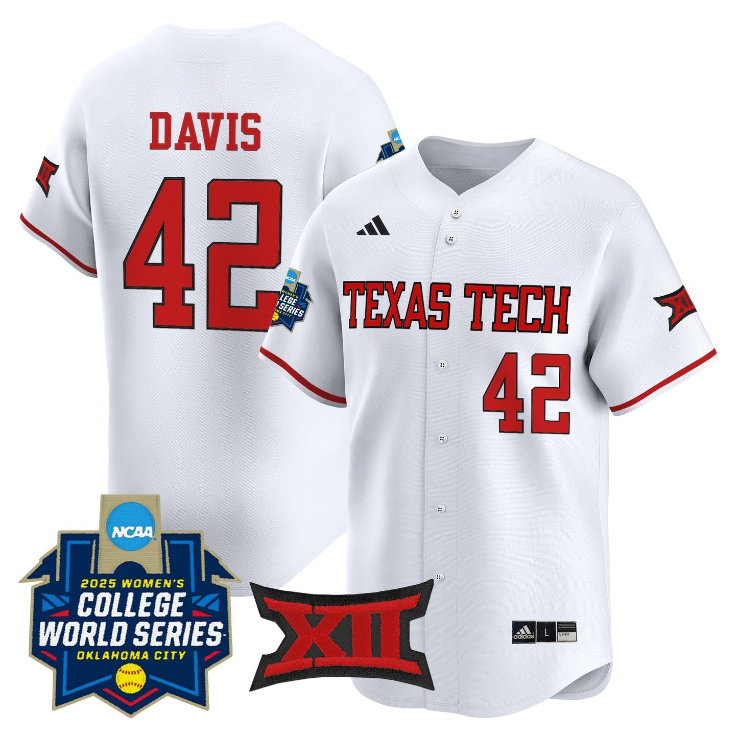 Texas Tech Red Raiders Softball 2025 World Series (WCWS) Vapor Premier Limited Jersey - All Stitched