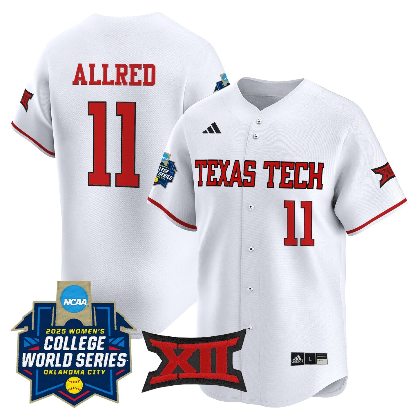 Texas Tech Red Raiders Softball 2025 World Series (WCWS) Vapor Premier Limited Jersey - All Stitched