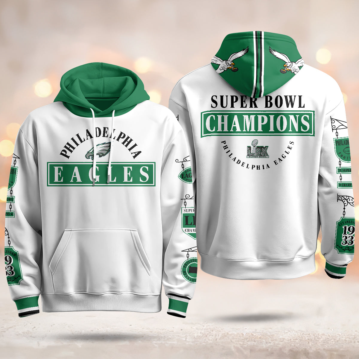Philadelphia Eagles Super Bowl LIX Champions Hoodie - Printed
