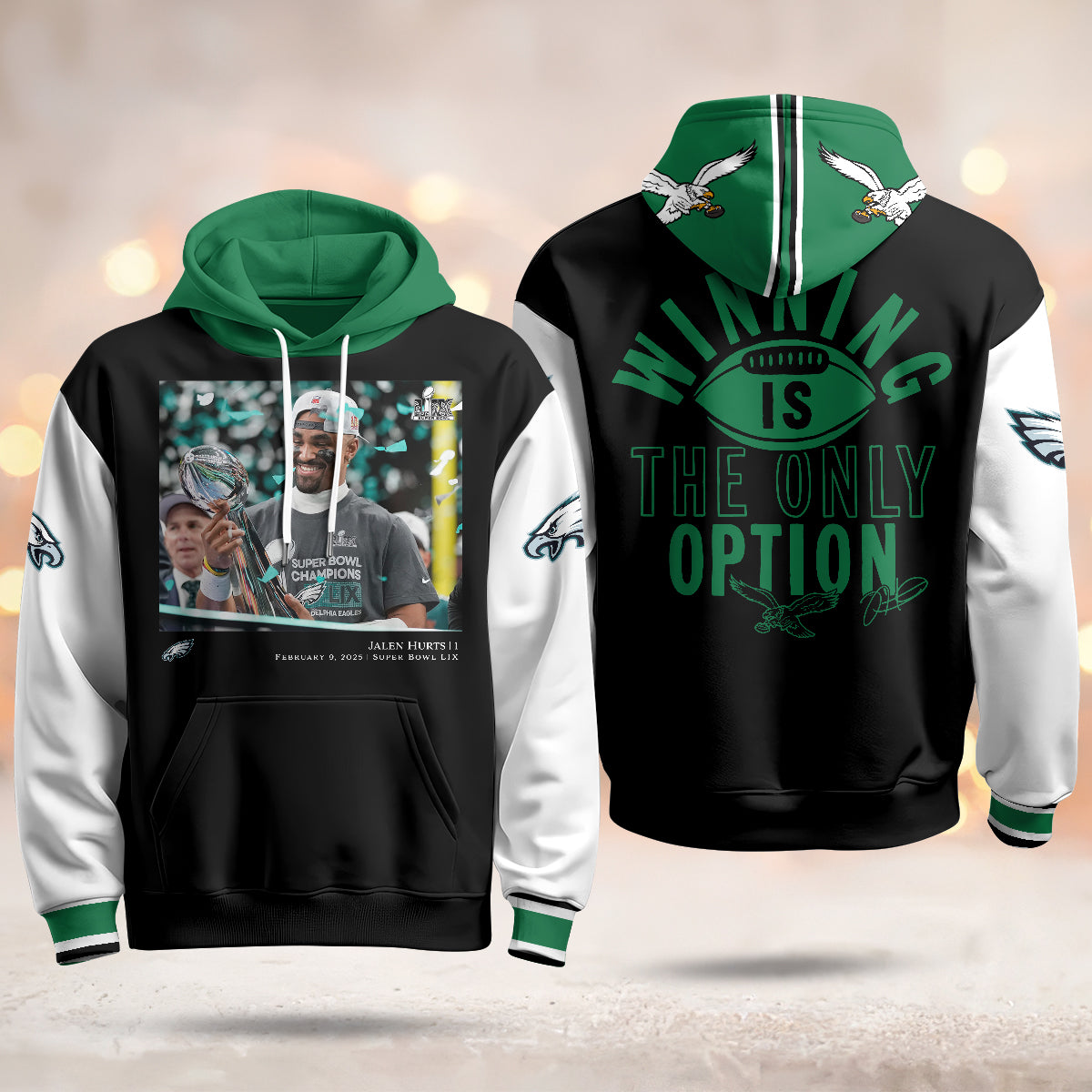 Philadelphia Eagles Super Bowl LIX Champions Hoodie - Printed