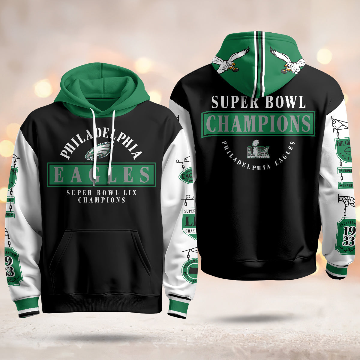 Philadelphia Eagles Super Bowl LIX Champions Hoodie - Printed