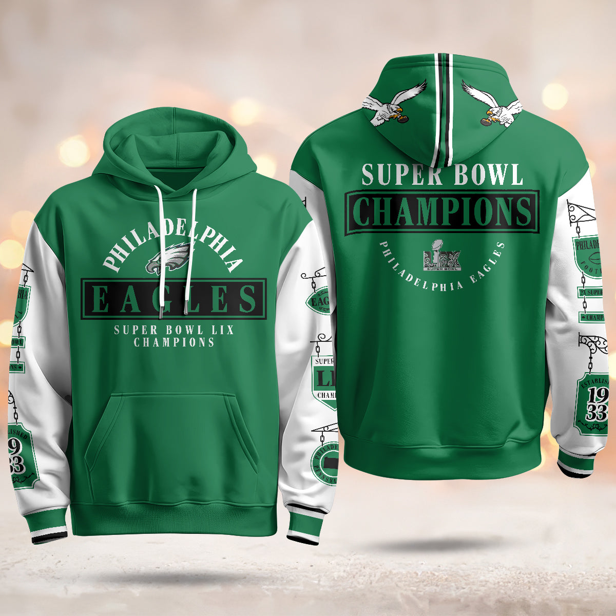 Philadelphia Eagles Super Bowl LIX Champions Hoodie - Printed