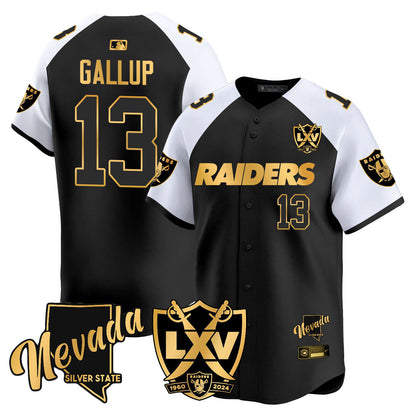 Raiders 2024 Baseball Limited Gold Jersey - 65th Anniversary - All Stitched
