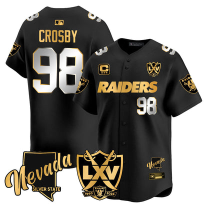 Raiders 2024 Baseball Limited Gold Jersey - 65th Anniversary - All Stitched