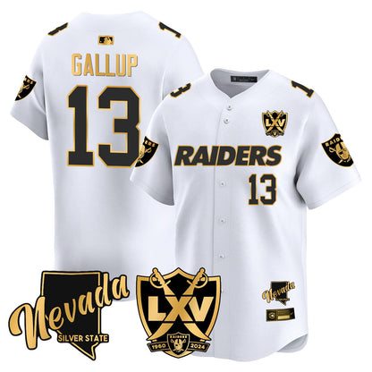 Raiders 2024 Baseball Limited Gold Jersey - 65th Anniversary - All Stitched