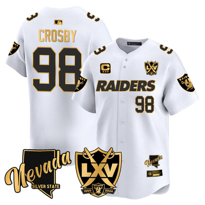 Raiders 2024 Baseball Limited Gold Jersey - 65th Anniversary - All Stitched