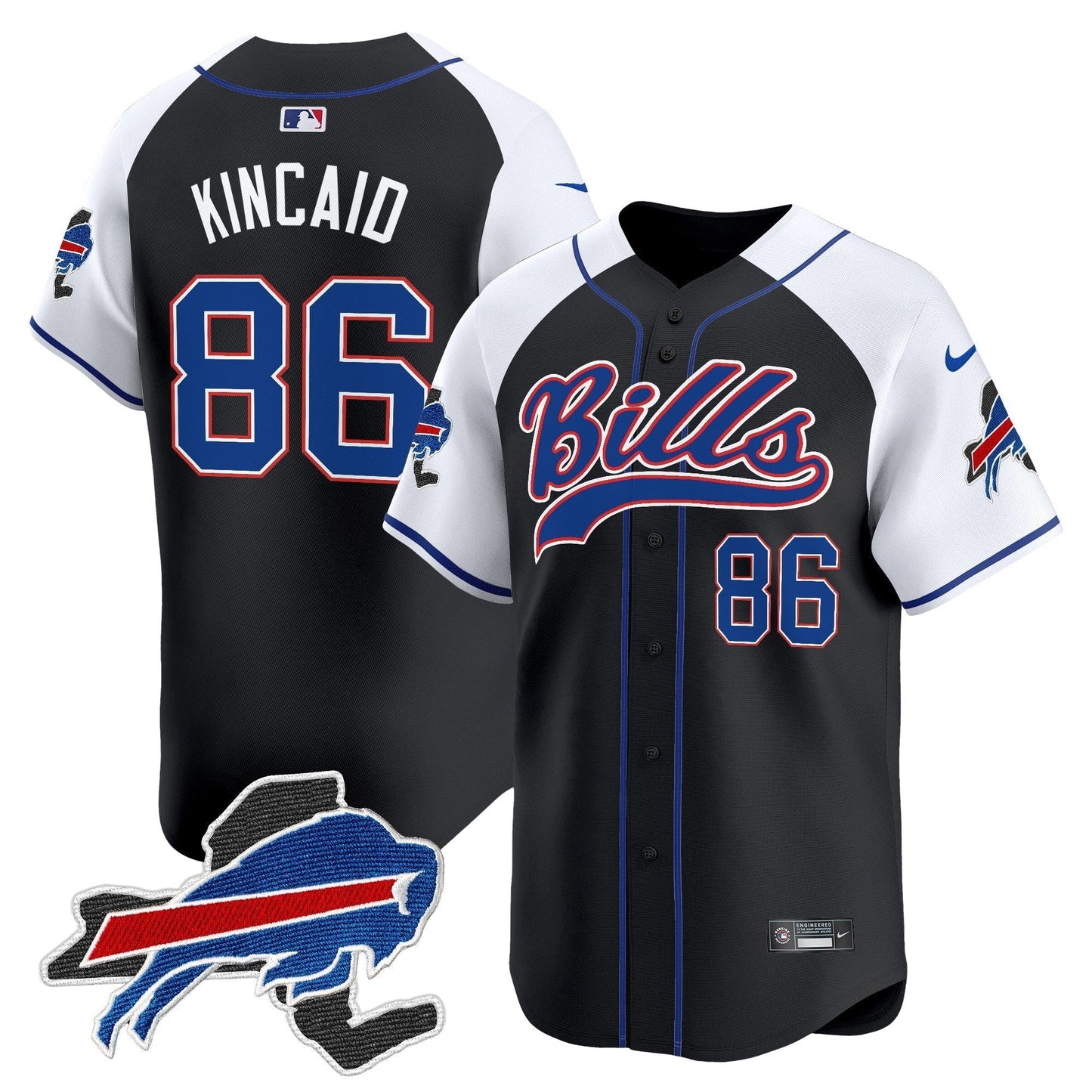 Buffalo Bills 2024 New York Patch Vapor Baseball Jersey - All Stitched