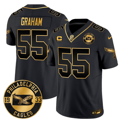 Philadelphia Eagles 2024 Throwback Gold Vapor Limited Jersey - Est. 1933 Patch - All Stitched