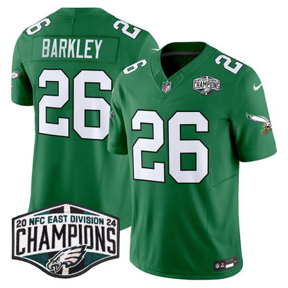 Philadelphia Eagles Kelly Green 2024 NFC East Division Champions Vapor Limited Jersey V2 - All Stitched
