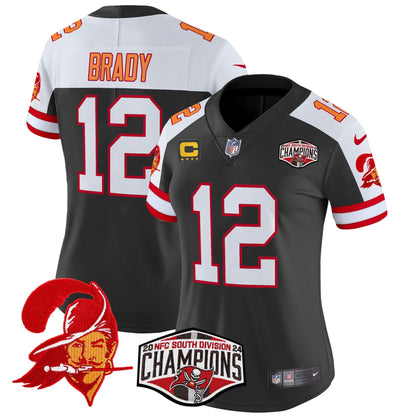 Women's Tampa Bay Buccaneers Creamsicle 2024 NFC South Division Champions Patch Vapor Limited Jersey - All Stitched