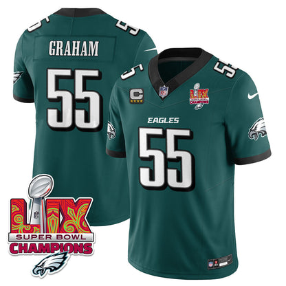 Philadelphia Eagles Super Bowl LIX Champions Gold Vapor Limited Jersey - All Stitched
