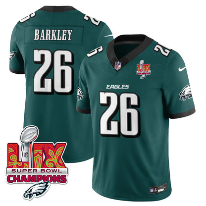 Philadelphia Eagles Super Bowl LIX Champions Gold Vapor Limited Jersey - All Stitched