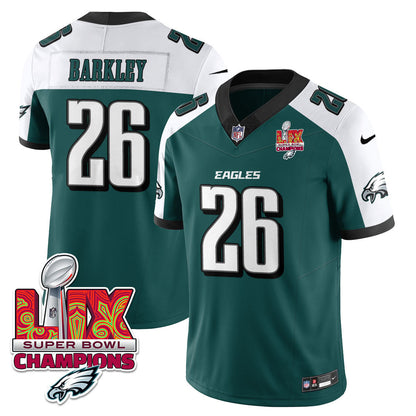 Philadelphia Eagles Super Bowl LIX Champions Gold Vapor Limited Jersey - All Stitched