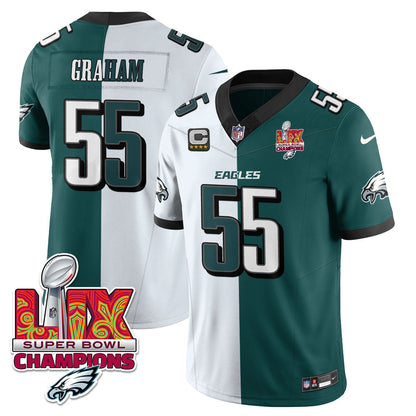 Philadelphia Eagles Super Bowl LIX Champions Gold Vapor Limited Jersey - All Stitched