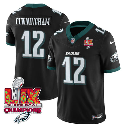 Philadelphia Eagles Super Bowl LIX Champions Gold Vapor Limited Jersey - All Stitched