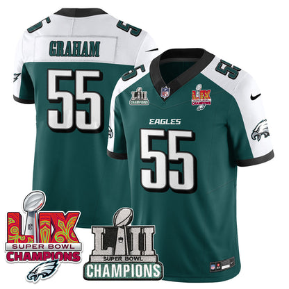 Philadelphia Eagles LII-LIX Super Bowl Champions Vapor Limited Jersey - All Stitched