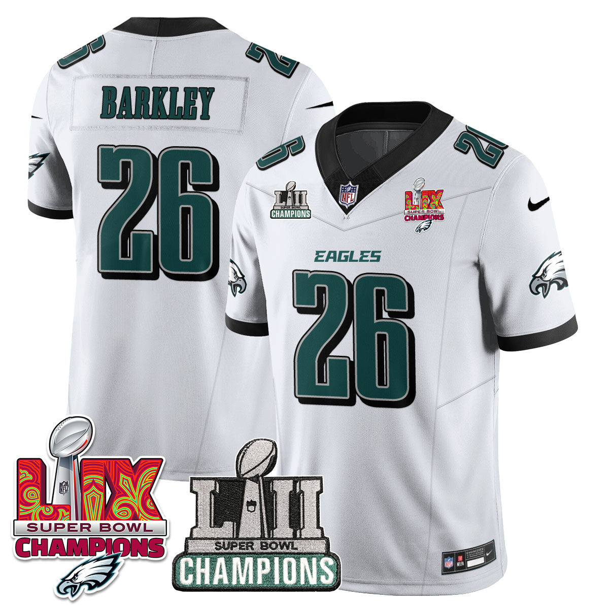 Philadelphia Eagles LII-LIX Super Bowl Champions Vapor Limited Jersey - All Stitched