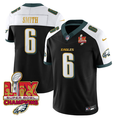 Philadelphia Eagles Super Bowl LIX Champions Gold Trim Vapor Limited Jersey - All Stitched