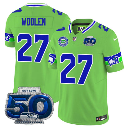 Seattle Seahawks 50th Season Vapor Limited Jersey - All Stitcheds