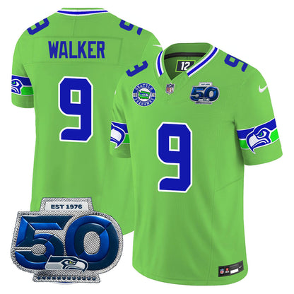 Seattle Seahawks 50th Season Vapor Limited Jersey - All Stitcheds