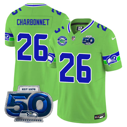 Seattle Seahawks 50th Season Vapor Limited Jersey - All Stitcheds
