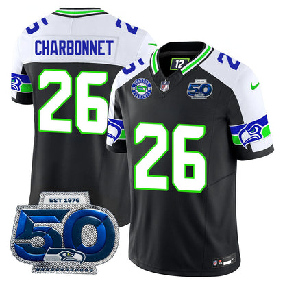 Seattle Seahawks 50th Season Vapor Limited Jersey - All Stitcheds