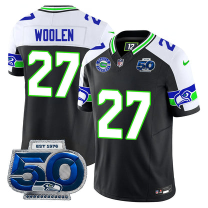 Seattle Seahawks 50th Season Vapor Limited Jersey - All Stitcheds