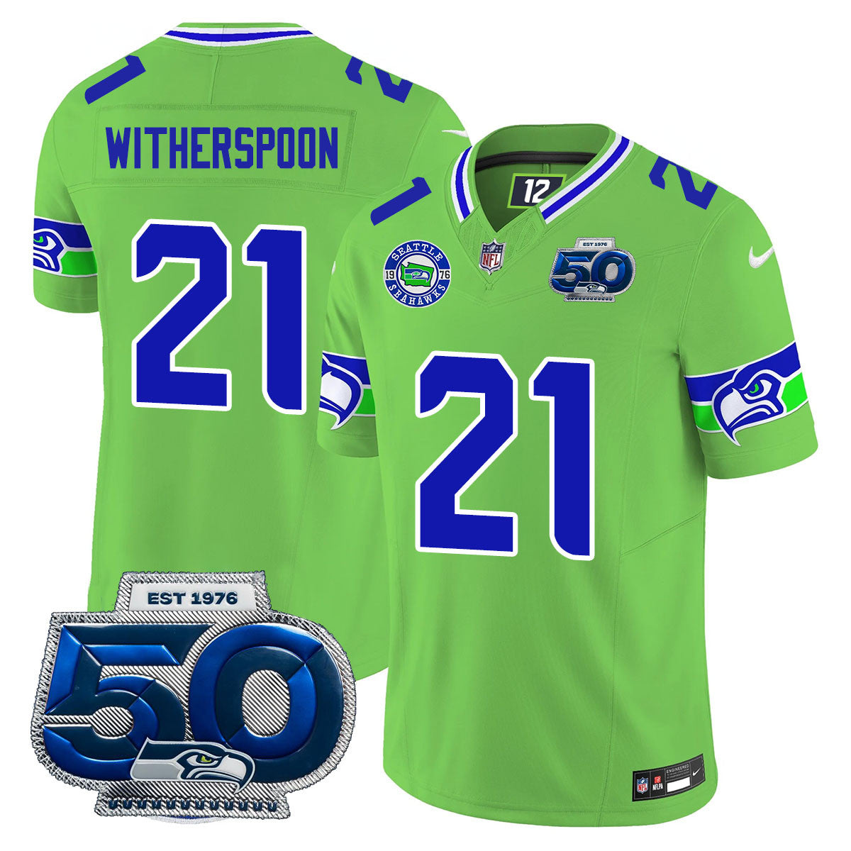 Seattle Seahawks 50th Season Vapor Limited Jersey - All Stitcheds