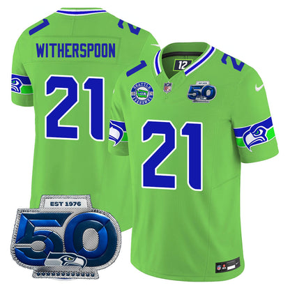 Seattle Seahawks 50th Season Vapor Limited Jersey - All Stitcheds