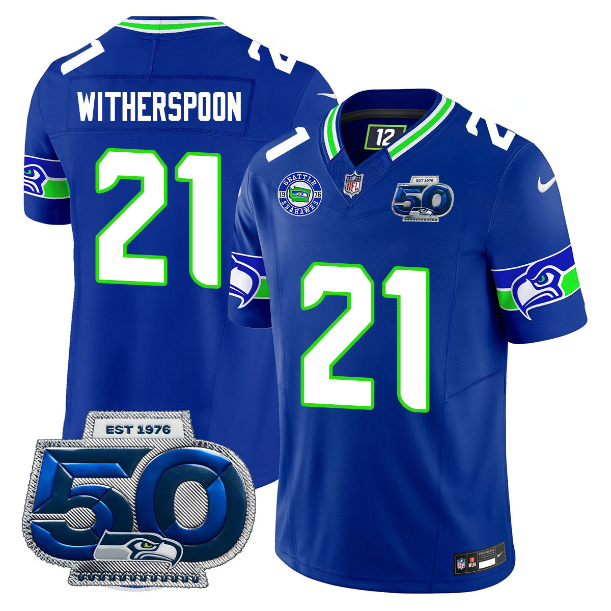 Seattle Seahawks 50th Season Vapor Limited Jersey - All Stitcheds