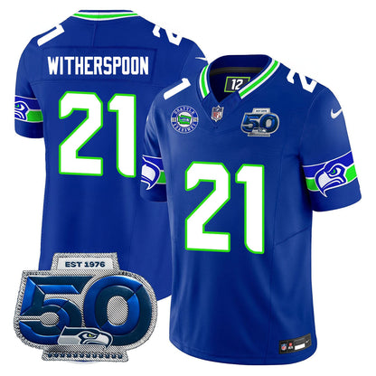 Seattle Seahawks 50th Season Vapor Limited Jersey - All Stitcheds