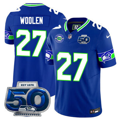 Seattle Seahawks 50th Season Vapor Limited Jersey - All Stitcheds