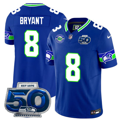 Seattle Seahawks 50th Season Vapor Limited Jersey - All Stitcheds