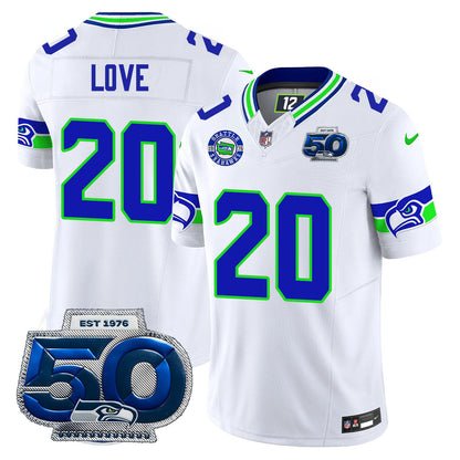 Seattle Seahawks 50th Season Vapor Limited Jersey - All Stitcheds