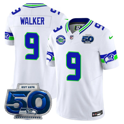 Seattle Seahawks 50th Season Vapor Limited Jersey - All Stitcheds