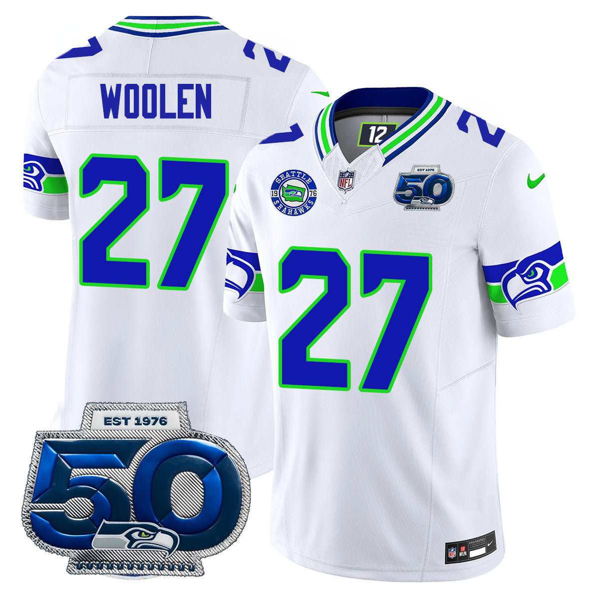 Seattle Seahawks 50th Season Vapor Limited Jersey - All Stitcheds