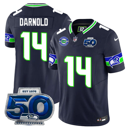 Seattle Seahawks 50th Season Vapor Limited Jersey - All Stitcheds