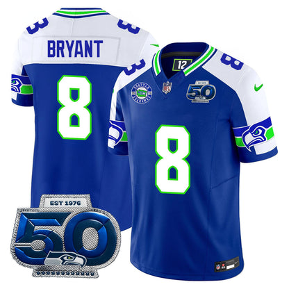 Seattle Seahawks 50th Season Vapor Limited Jersey - All Stitcheds