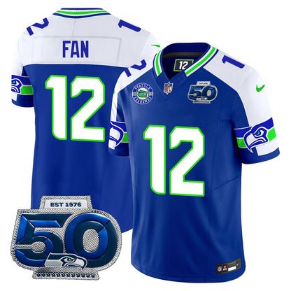 Seattle Seahawks 50th Season Vapor Limited Jersey - All Stitcheds