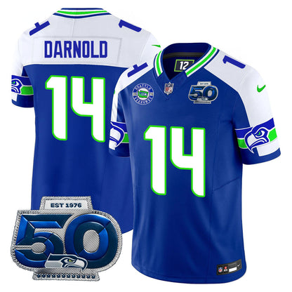 Seattle Seahawks 50th Season Vapor Limited Jersey - All Stitcheds