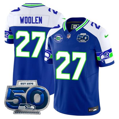 Seattle Seahawks 50th Season Vapor Limited Jersey - All Stitcheds