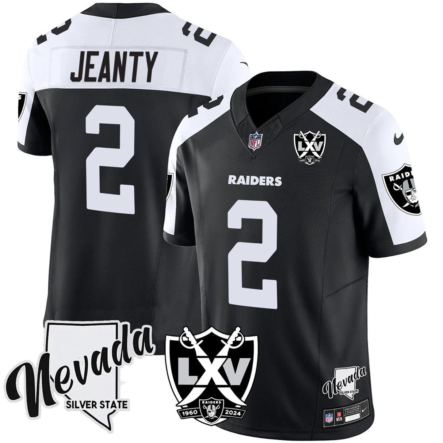 Raiders 2025 Vapor Limited Jersey - 65th Anniversary - All Stitched