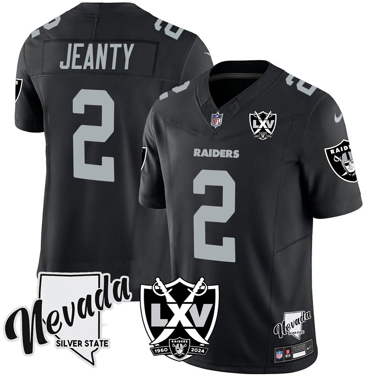 Raiders 2025 Vapor Limited Jersey - 65th Anniversary - All Stitched