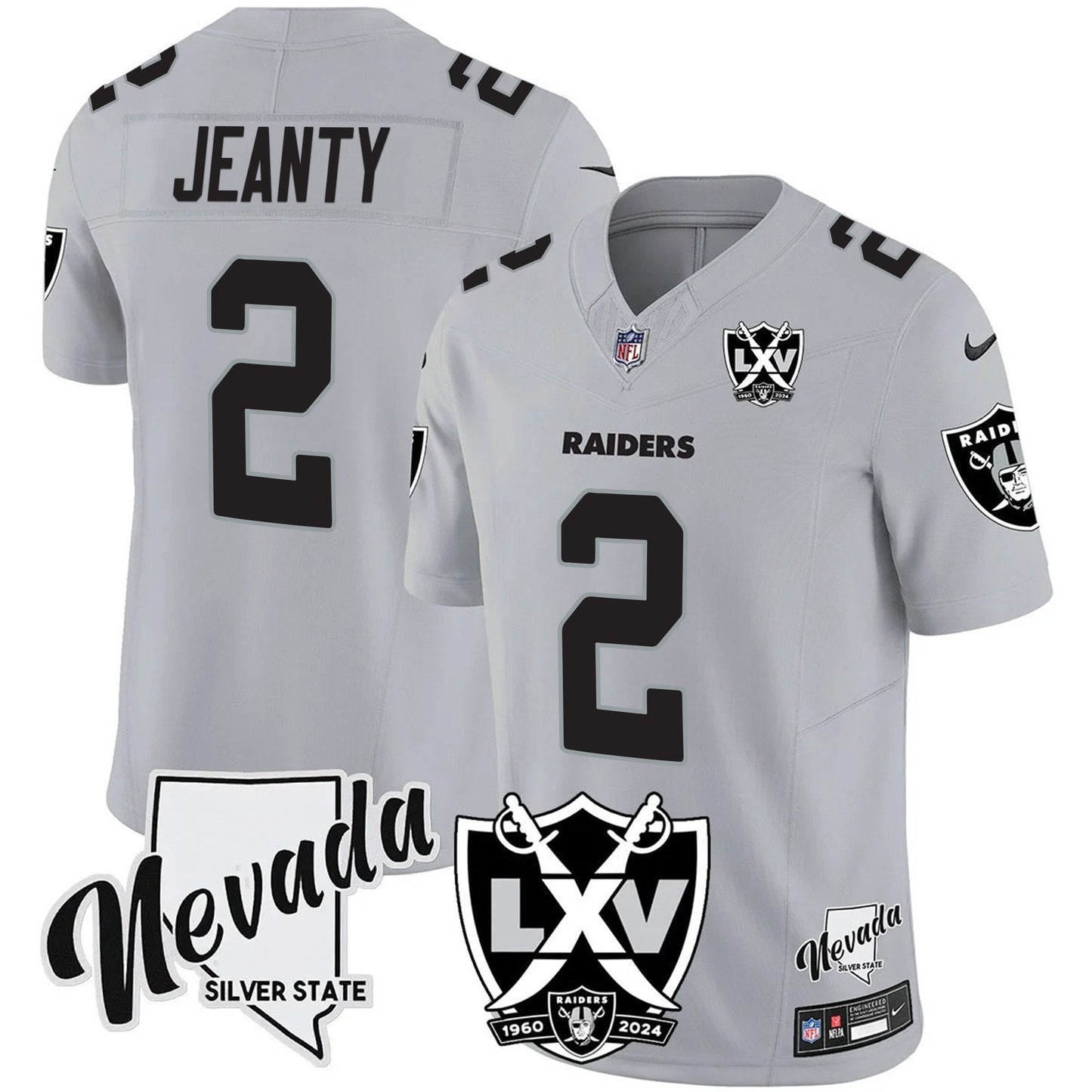 Raiders 2025 Vapor Limited Jersey - 65th Anniversary - All Stitched